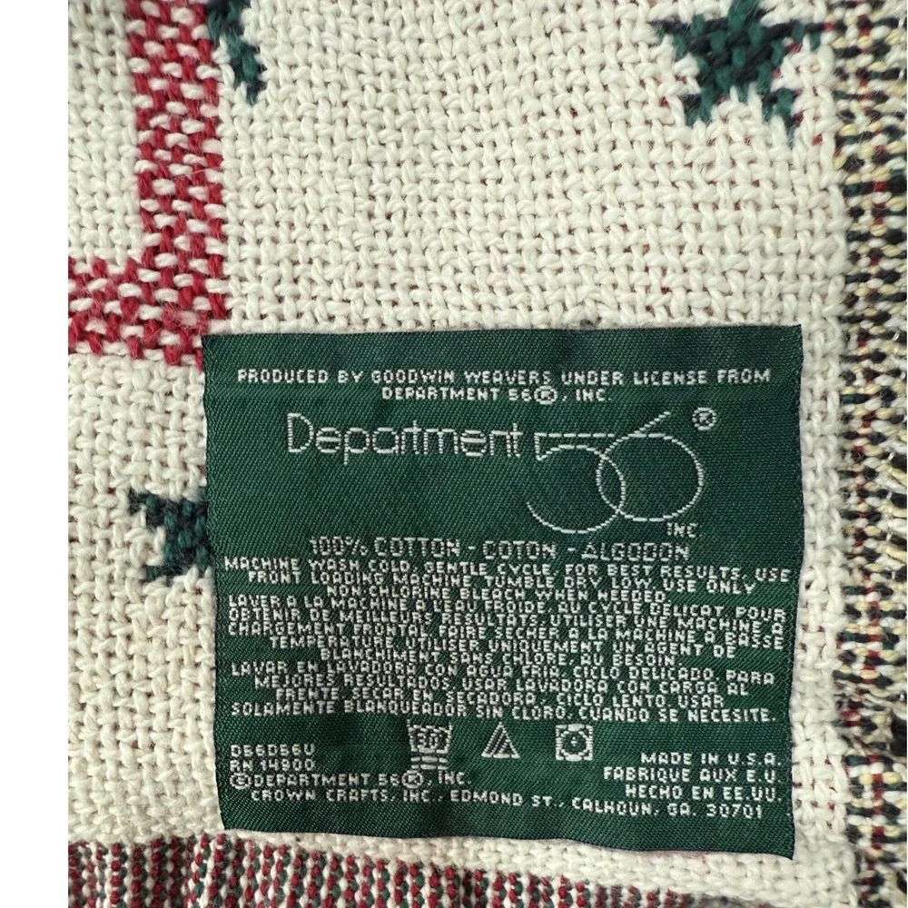 Department 56 Goodwin Weavers‎ Snowbabies Triple Woven Throw Christmas Tapestry